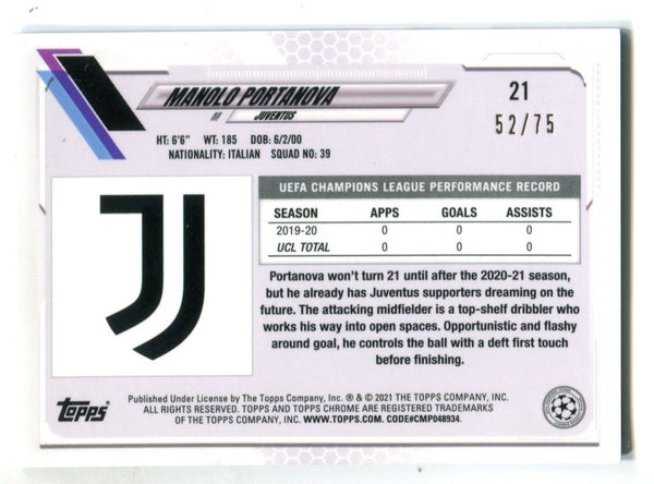 Manola Portanova 2021 Topps Chrome UEFA Champions Steve Aoki #21 Silver RC /75