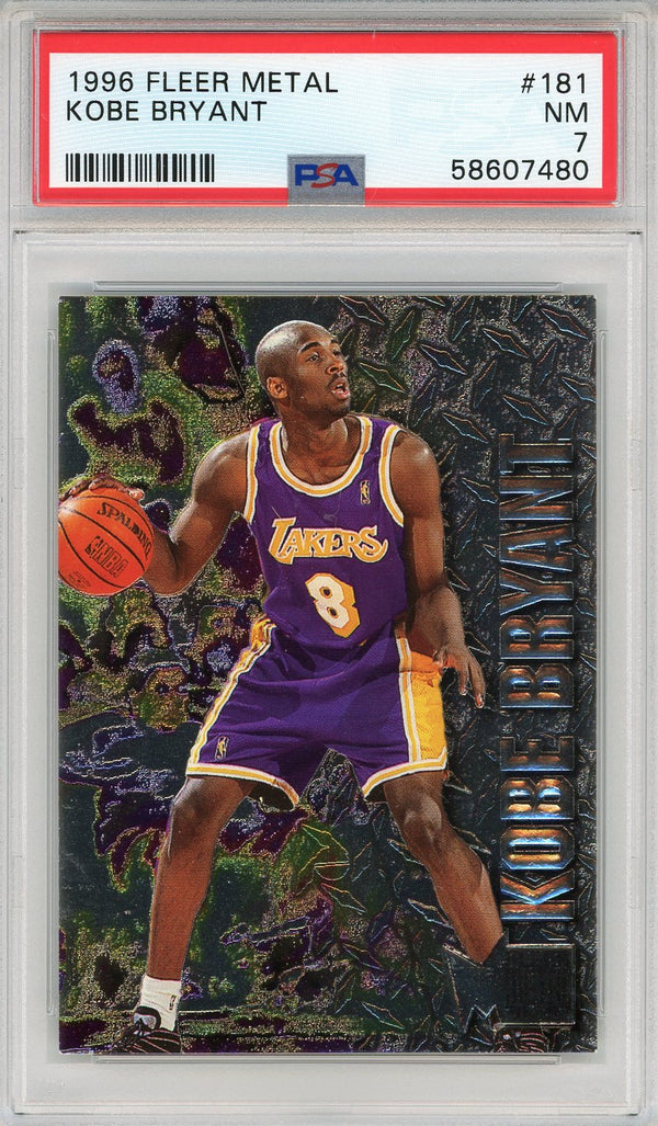 Kobe Bryant 1996 Fleer Metal Card #181 (PSA NM 7)
