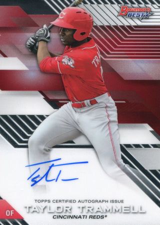 Taylor Trammell Autographed 2017 Bowman's Best Rookie Card