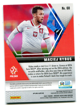 Maciej Rybus 2020 Euro UEFA Mosaic Blue Pulsar Parallel #68