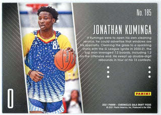 Jonathan Kuminga 2021 Panini Chronicles Gala Draft Picks Rookie Card #185