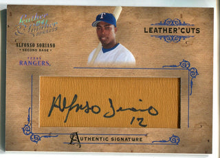 Alfonso Soriano 2004 Donruss Leather Lumber Autographed Card #149/160