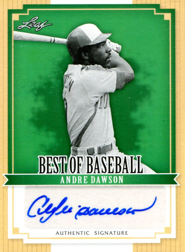 Andre Dawson Autographed 2012 Leaf Best of Baseball Card