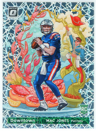 Mac Jones 2021 Panini Donruss Optic Downtown Prizm Rookie Card #DT-40