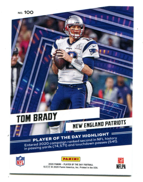 Tom Brady 2020 Panini Player Of the day #100 Card