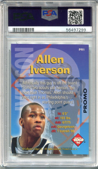 Allen Iverson 1996 Collector`s Edge Radical Recruits #PR1 PSA NM-MT 8 Card
