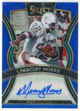 Mercury Morris Autographed 2019 Panini Select Prizm Card