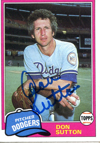 Don Sutton Autographed 1981 Topps Card