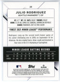 Julio Rodriguez 2022 Topps Finest Rookie Card #23