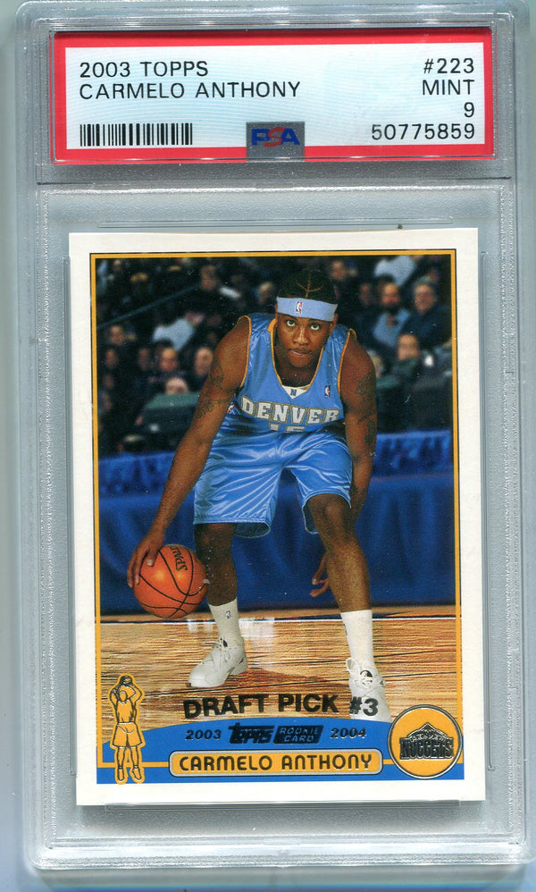 Carmelo Anthony 2003 Topps #223 (PSA Mint 9)