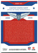 Topps United States Navy Naval Intelligence Patch Card 2008