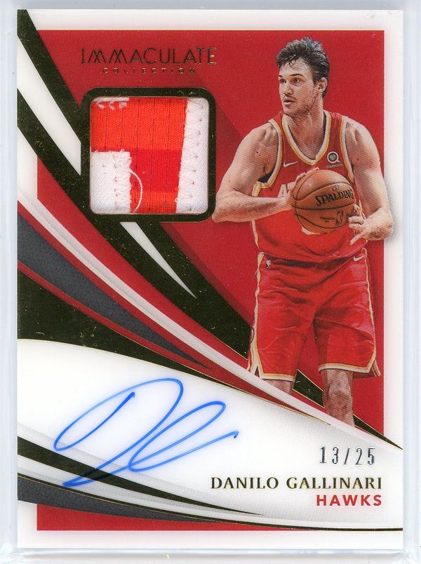 Danilo Gallinari Autographed 2020-21 Panini Immaculate Collection Patch Card