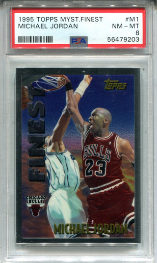 Michael Jordan 1995 Topps Mystery Finest #M1 PSA NM-MT 8 Card