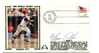 Amos Otis 1980 World Series Kansas City Autographed First Day Cover