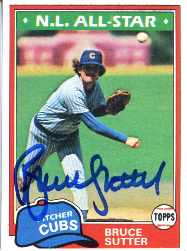 Bruce Sutter Autographed 1981 Topps Card