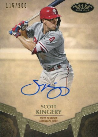 Scott Kingery Autographed 2019 Topps Tier One Card 115/250