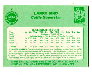 Larry Bird 1984 Star Company #2 Card
