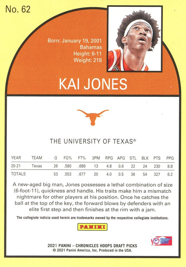 Kai Jones 2021 NBA Hoops Rookie Card