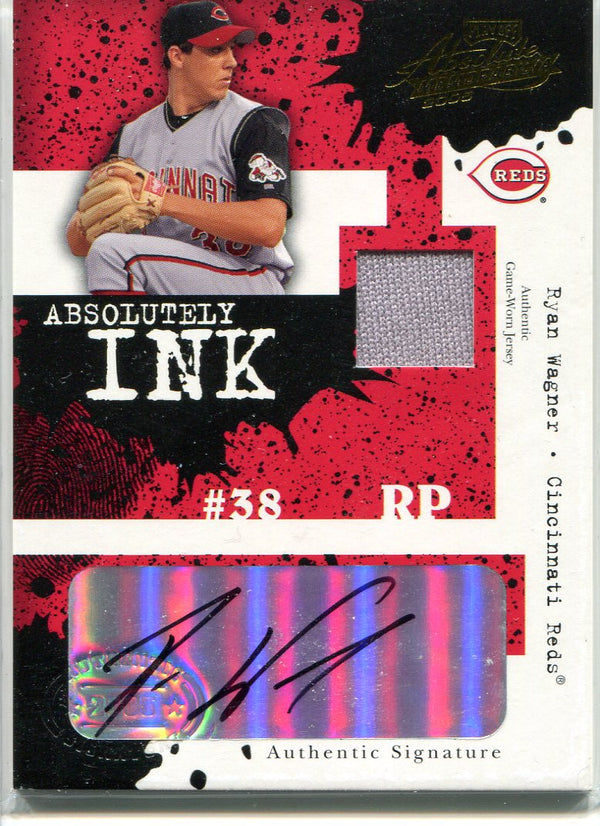 Ryan Wagner 2005 Donruss Absolute Ink Game-Used Jersey/Autographed Card #26/50