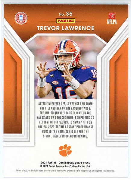 Trevor Lawrence Clemson Tigers Autographed 2021 Panini