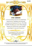 Ryne Sandberg 2013 Leaf Sports Heroes Autographed Card