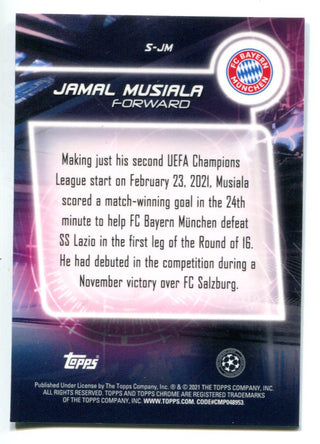 Jamal Musiala 2021 Topps Chrome UEFA Champions League Steve Aoki #SJM RC