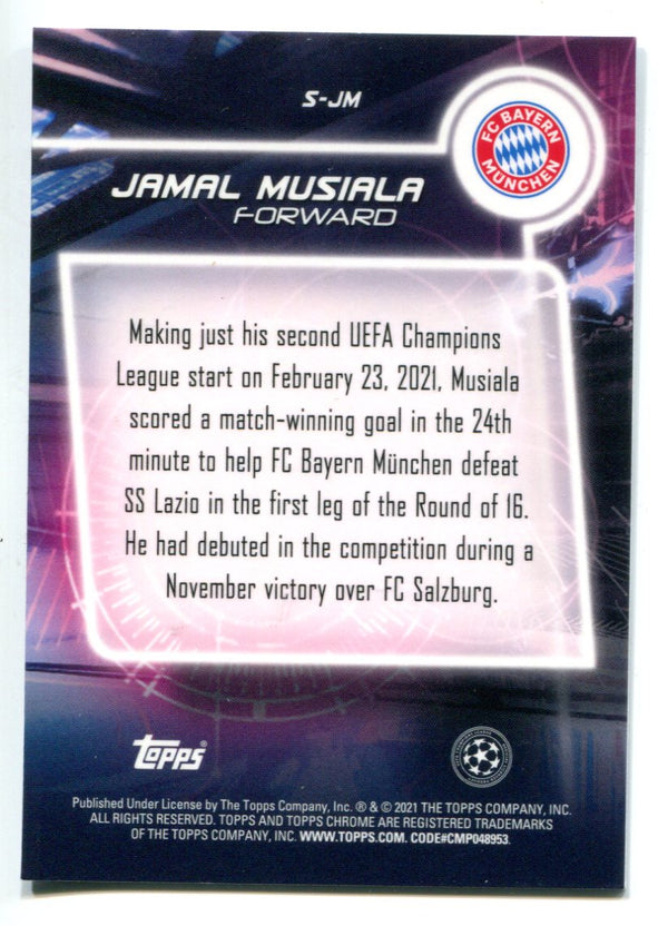 Jamal Musiala 2021 Topps Chrome UEFA Champions League Steve Aoki #SJM RC