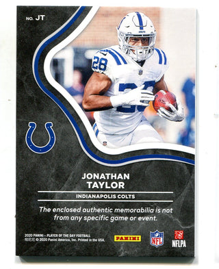 Jonathan Taylor 2020 Panini Player of the day #JT Patch RC /99