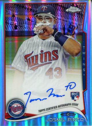 Josmil Pinto Autographed 2014 Topps Chrome Refractor Rookie Card