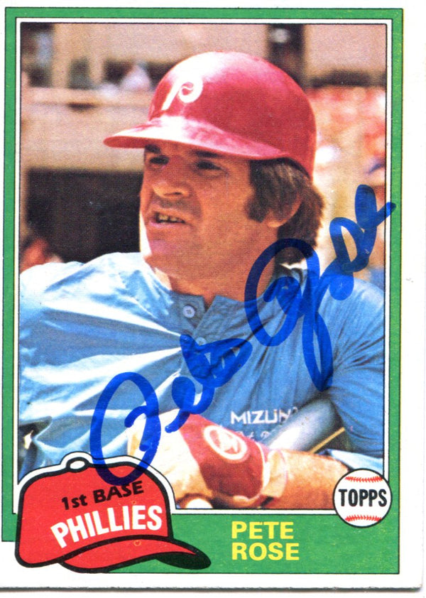Pete Rose Autographed 1981 Topps Card