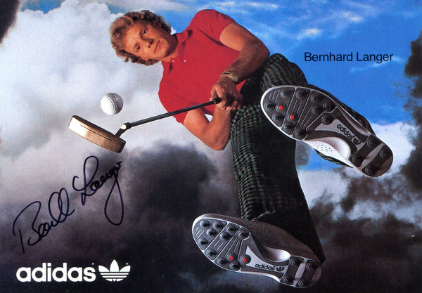 Bernhard Langer Autographed Adidas Postcard