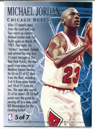Michael Jordan 1995-96 Fleer Ultra Fabulous Fifties Card #5