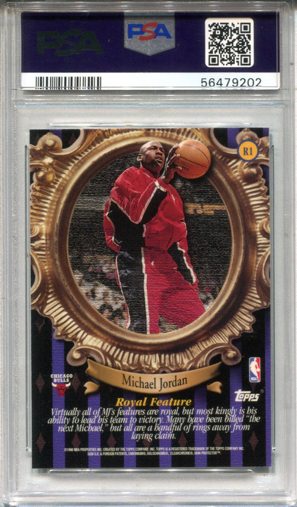 Michael Jordan 1998 Topps Roundball Royalty w/Coating #R1 PSA NM-MT 8 Card
