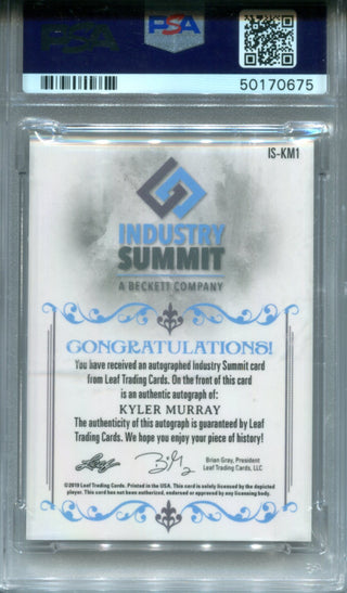 Kyler Murray Autographed 2019 Leaf Industry Summit Card (PSA)