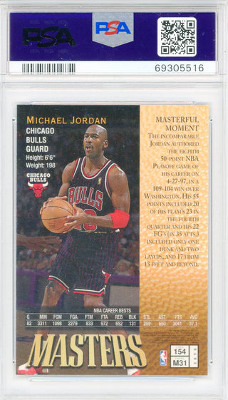 Michael Jordan 1997 Topps Finest Card #154 (PSA Mint 9)