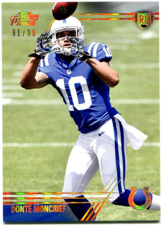 Donte Moncrief Topps Finest Refractor 91/99 Rookie Card 2014