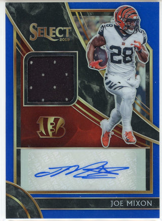 Joe Mixon Autographed 2019 Panini Select Prizm Rookie Jersey Card