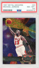 Michael Jordan 1997 Fleer Metal Universe Card #23 (PSA Nm-MT+ 8.5)