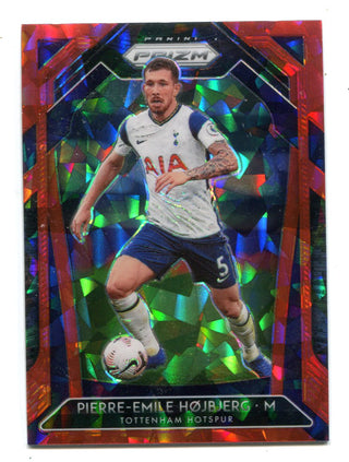 Pierre-Emile Hojbjerg 2020-21 Panini Prizm Premier League Red Cracked Ice Prizm #160