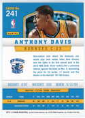 Anthony Davis 2012-13 Panini Rookie Card #241