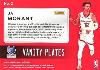 Ja Morant 2020 NBA Hoops Card