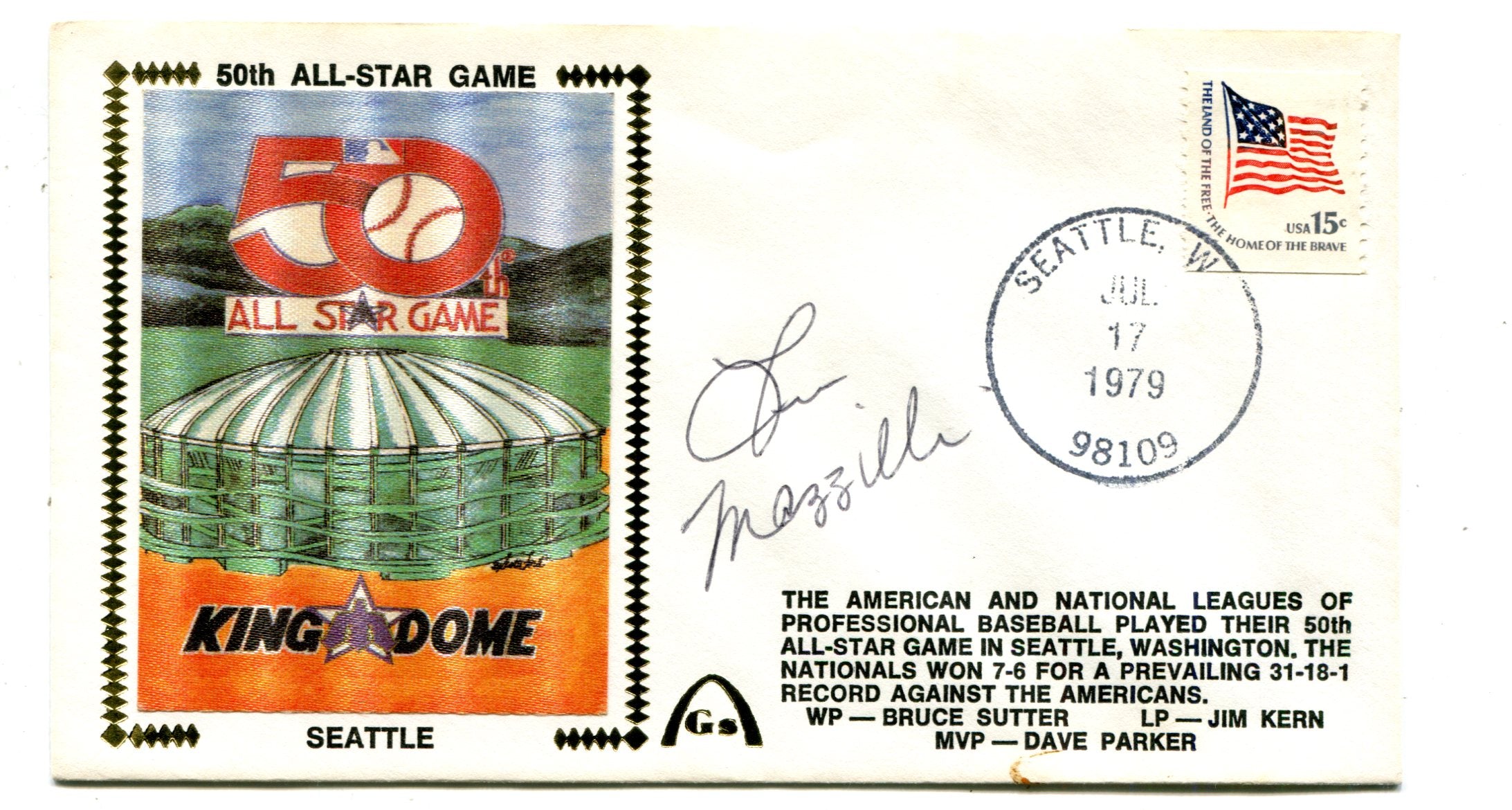 Lee Mazzilli Seattle 50th All-Star Game Autographed First Day Cover ...