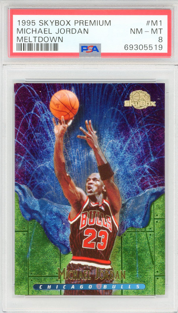 Michael Jordan 1995 Skybox Premium Meltdown Card #M1 (PSA NM-MT 8)