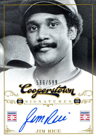 Jim Rice Autographed 2012 Panini Cooperstown Card