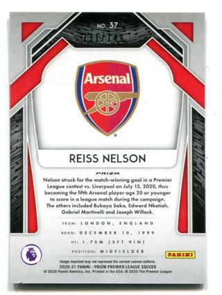 Reiss Nelson 2020-21 Panini Prizm Premier League Red Prizm #37 /149