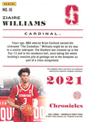 Ziaire Williams 2021 Chronicles Rookie Card