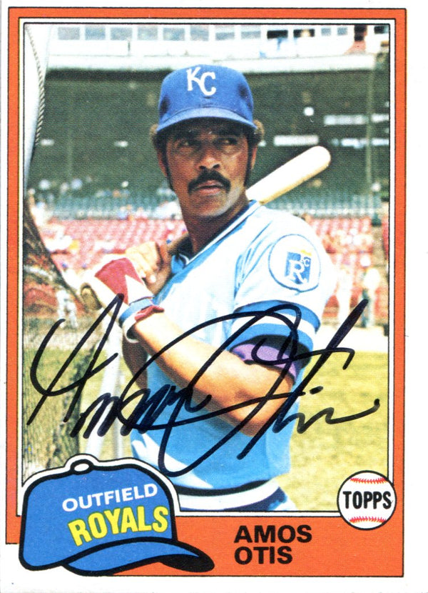 Amos Otis Autographed 1981 Topps Card