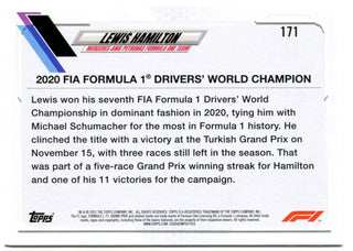 Lewis Hamilton 2021 Topps Chrome Card