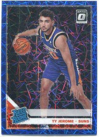 Ty Jerome 2019-20 Donruss Optic Blue Velocity Prizm Rated Rookie Card
