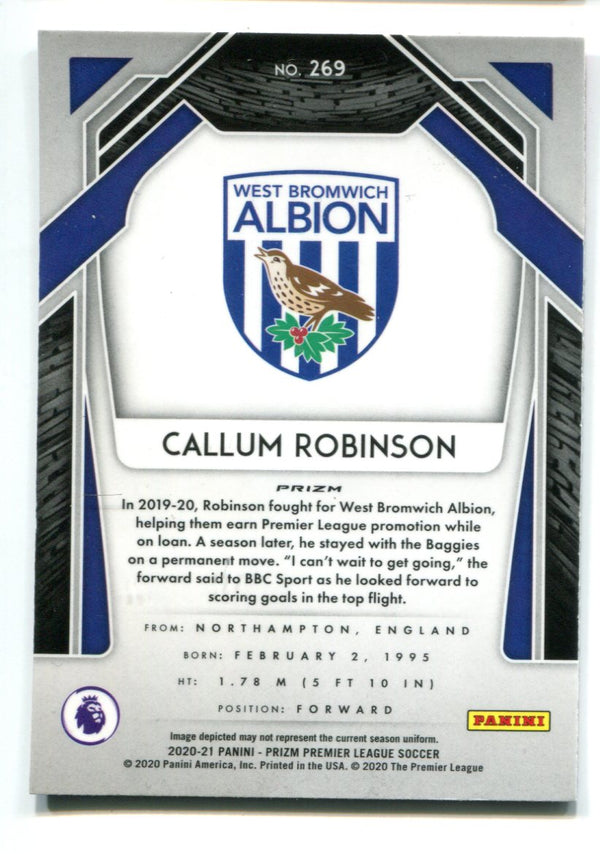 Callum Robinson 2020-21 Panini Prizm Premier League Red Cracked Ice Prizm #269
